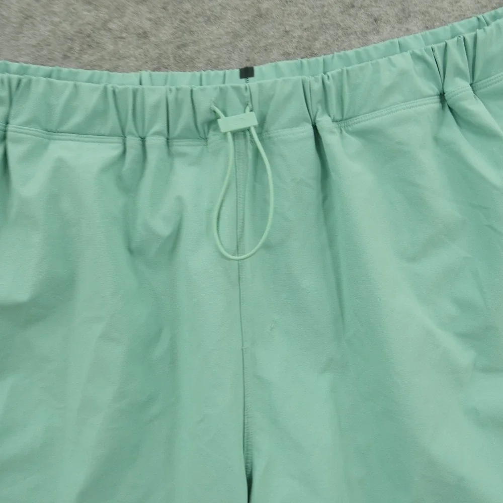 North Face Mens 2XL XXL Green Lined Elastic Waist Graphic Print Gym Active